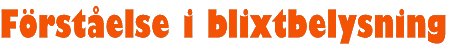 F&ouml;rst&aring;else i blixtbelysning