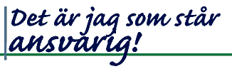 Det &auml;r jag som st&aring;r ansvarig!