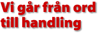 Vi g&aring;r fr&aring;n ord till handling