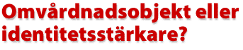 Omv&aring;rdnadsobjekt eller iidentitetsst&auml;rkare?
