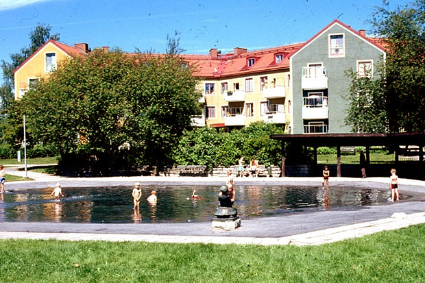 Plaskdammen på Östra Vintergatan i Örebro.