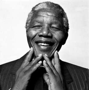 Nelson Mandela. Foto av Hans Gedda.