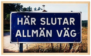 Allmän väg slutar.